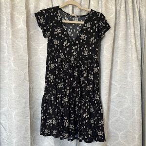 Floral Black Dress